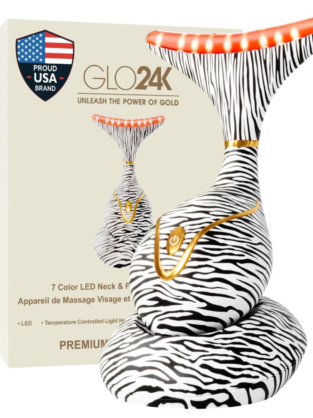 NWB GLO24K LED Facial Massager for Face & Neck